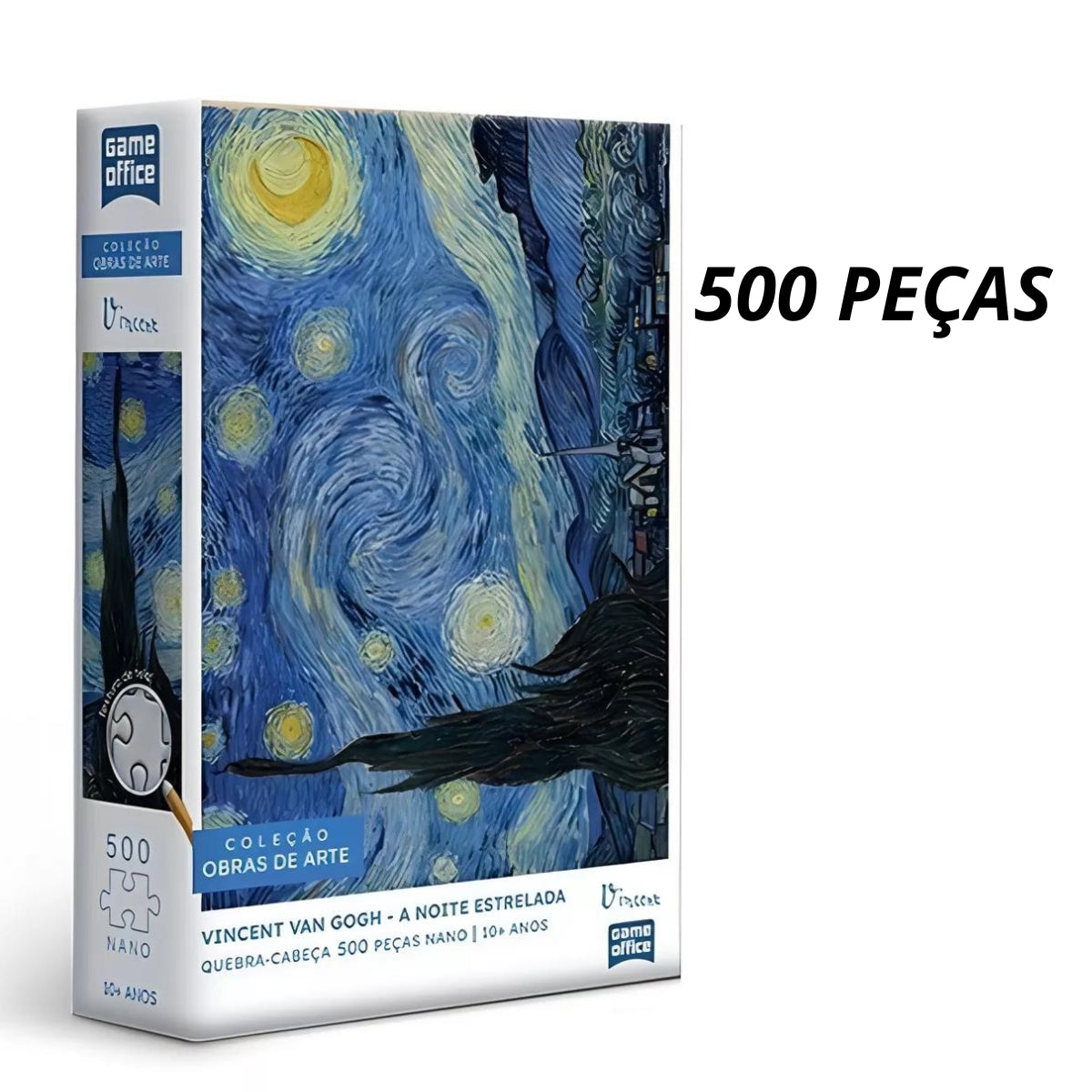 Noite Estrelada de Van Gogh Quebra-Cabeça - 500 peças - Game Office Toyster Noite Estrelada de Van Gogh Quebra-Cabeça - 500 peças - Game Office Toyster